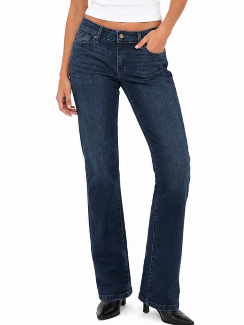 Levis Jeans Womens 6 Long Blue Denim Dark Straight Cowgirl Western Americana